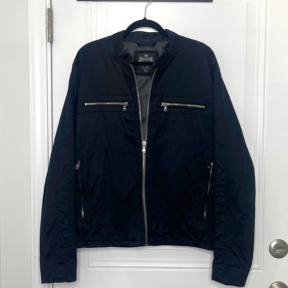 Express Men’s Black Zip-Up Bomber Jacket | Size: Large - Picture 1 of 1